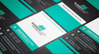 大氣商務(wù)藍色名片模板